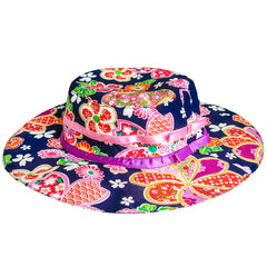 Girls Dress Hat Pink Flower Beach Party Size 4-12 Years