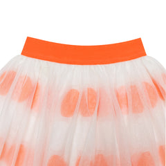 Girls Skirt Orange Bow Tie Sparkling Tutu Dancing Dress Size 4-12 Years