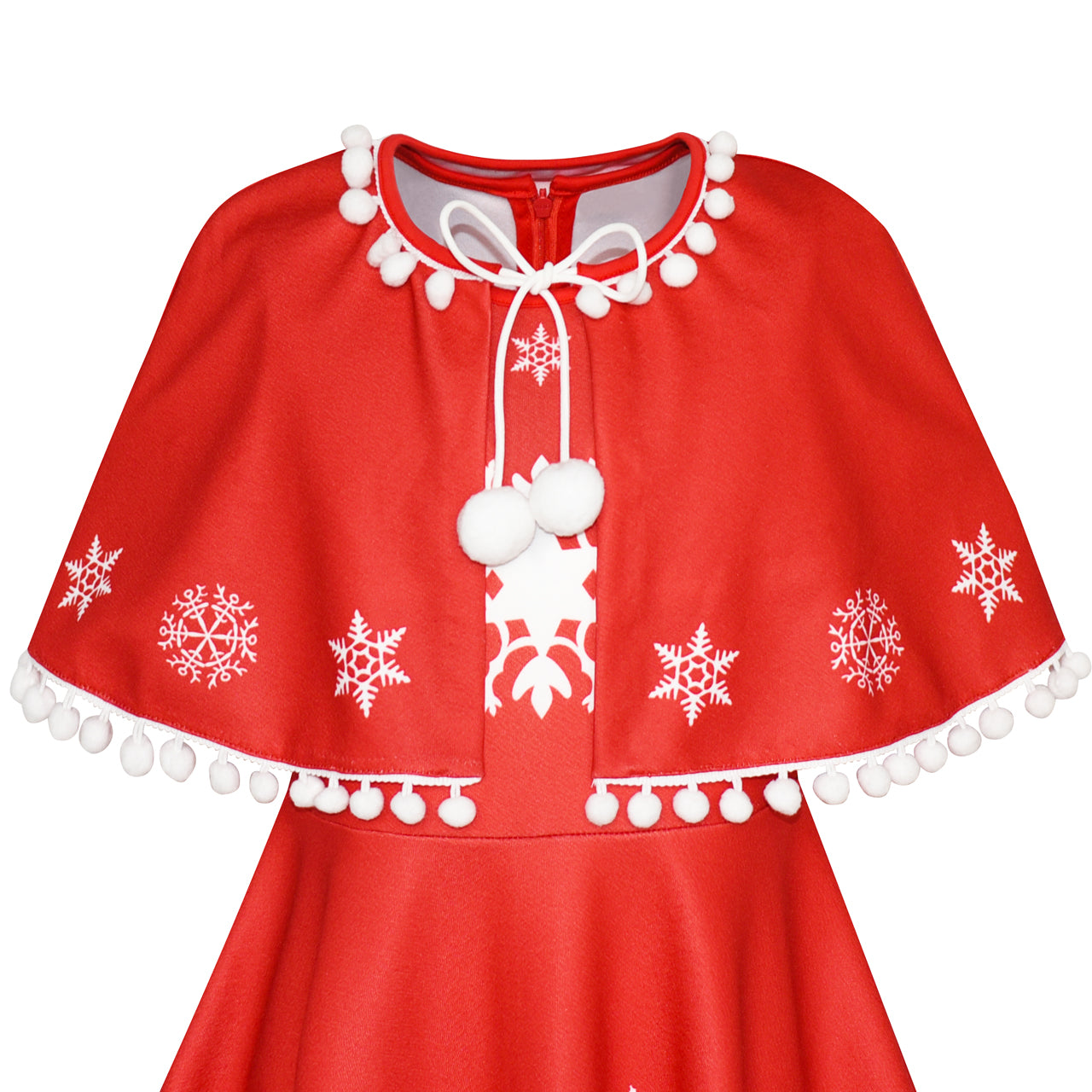 Girls Dress Cape Cloak Christmas Year Holiday Party Size 4-14 Years