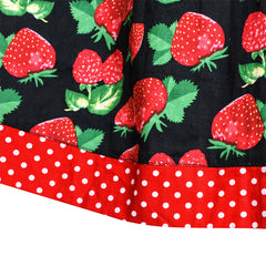 Girls Dress Red Strawberry Bow Tie Dot Summer Size 4-12 Years