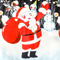 Girls Dress Black Christmas Santa Snow Xmas Tree Party Size 7-14 Years