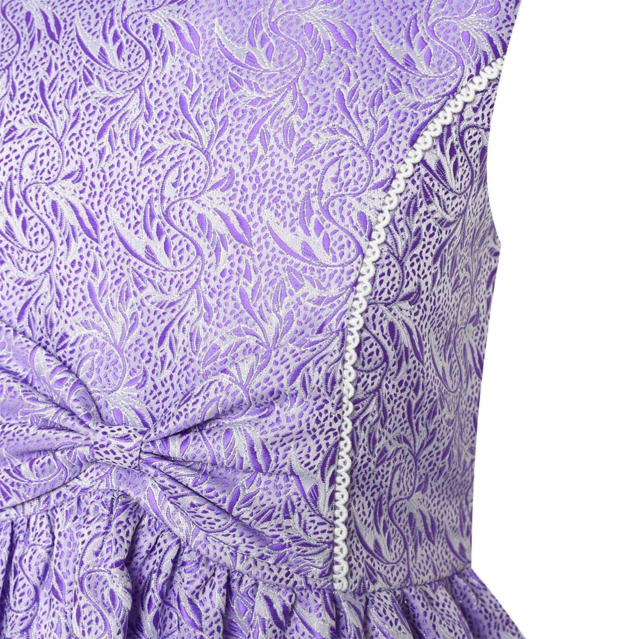 Girls Dress Bow Tie Jacquard Fit And Flare Princess Size 3-12 Years