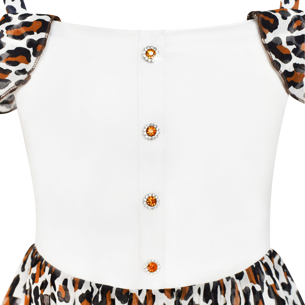 Girls Dress Chiffon Leopard Print Cold Shoulder Maxi Dress Size 5-14 Years