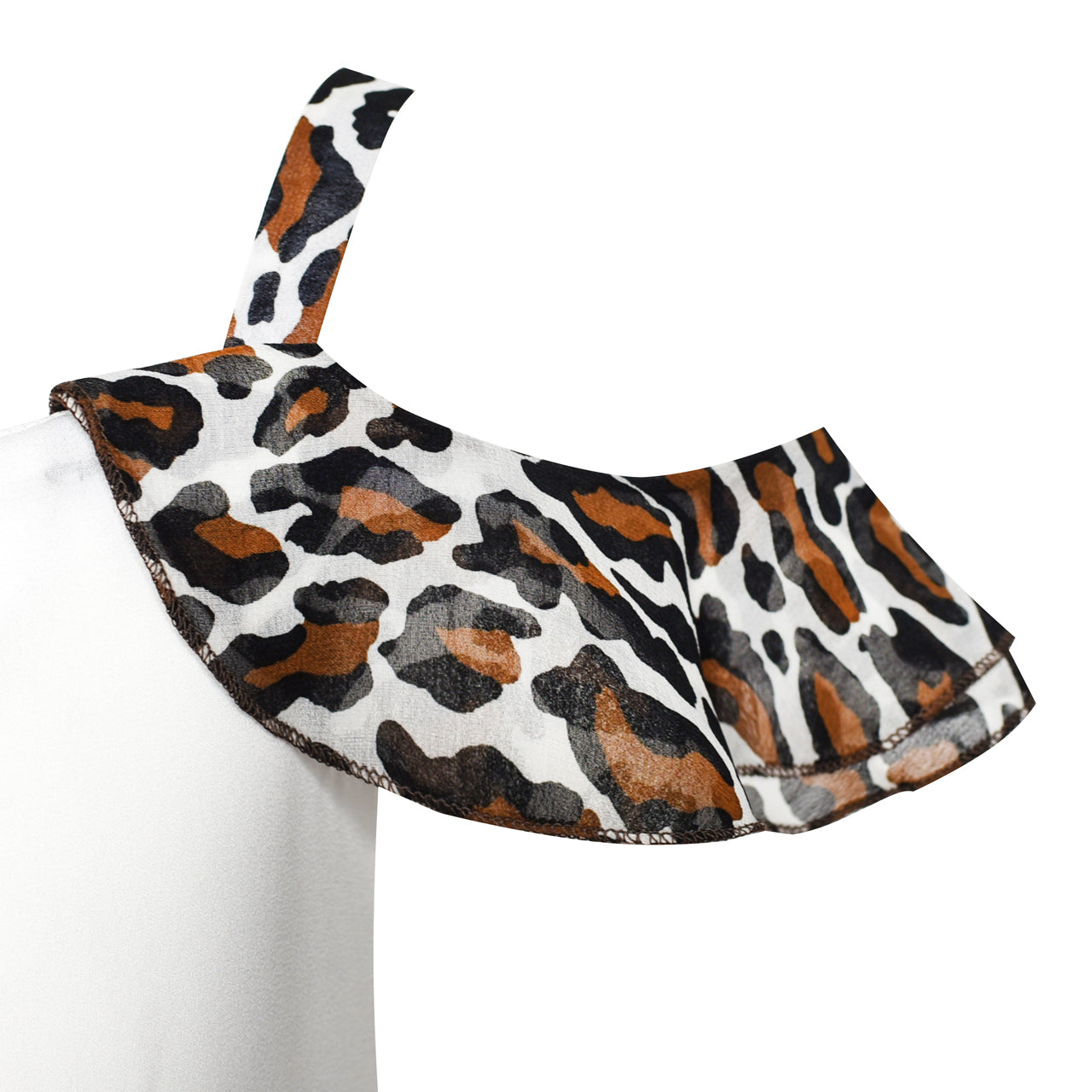 Girls Dress Chiffon Leopard Print Cold Shoulder Maxi Dress Size 5-14 Years