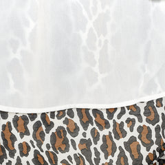 Girls Dress Chiffon Leopard Print Cold Shoulder Maxi Dress Size 5-14 Years