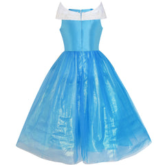 Princess Aurora Costume Briar Rose Dress Up Blue Size 5-12 Years