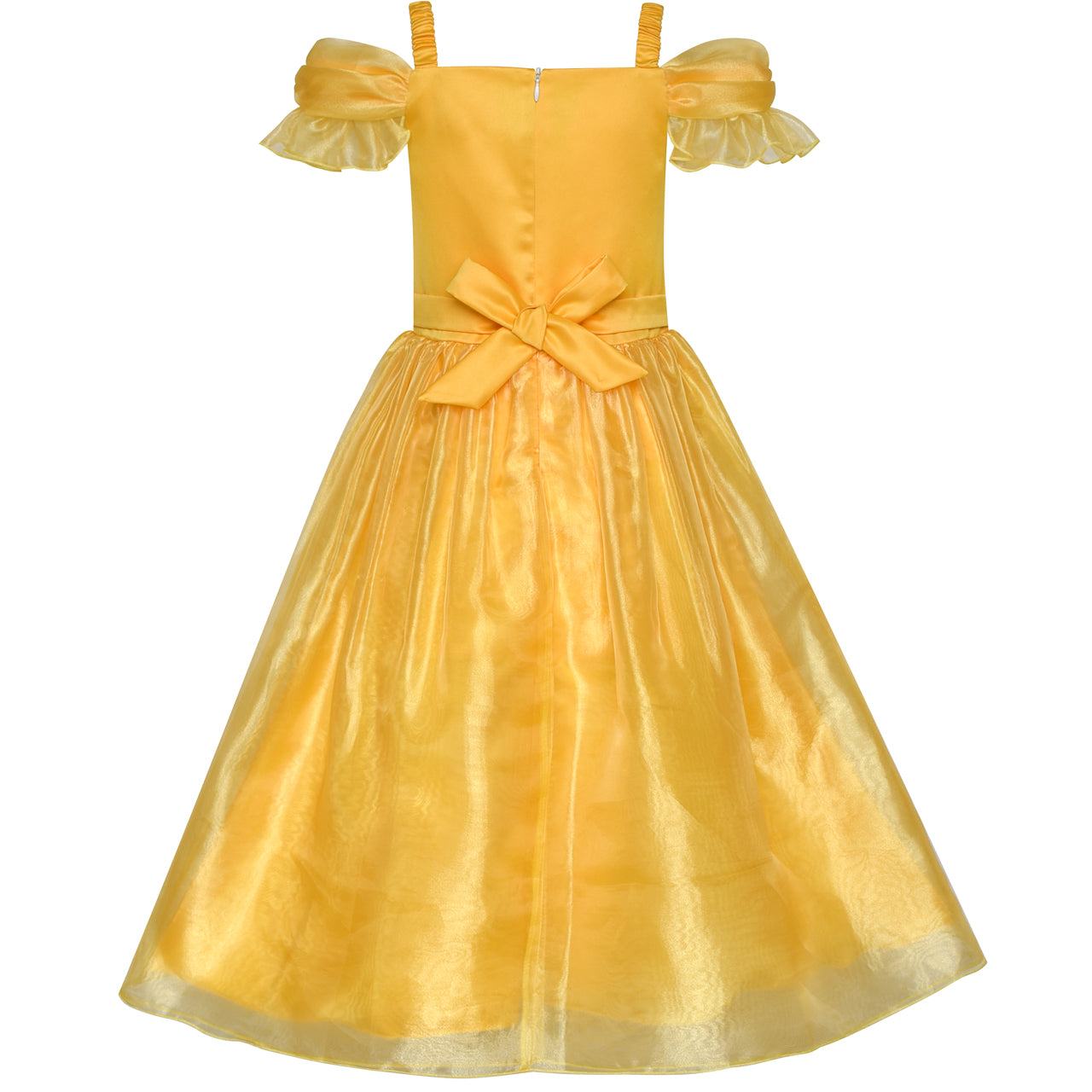 Princess Belle Costume Dress Up Girls Dress Yellow Sunny Fashion Princess Belle Costume Dress Up Girls Dress Yellow Sunny Fashion
