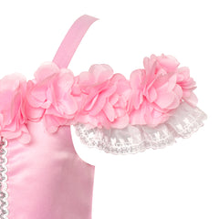 Flower Girls Dress Pink Cold Shoulder Bridesmaid Wedding Size 6-12 Years