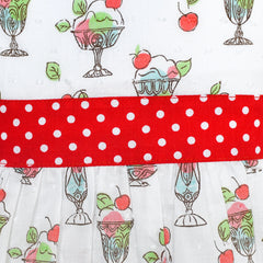 Girls Dress Sundae Ice Cream Bow Tie Summer Sundress Size 2-8 Years