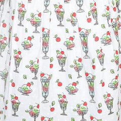 Girls Dress Sundae Ice Cream Bow Tie Summer Sundress Size 2-8 Years