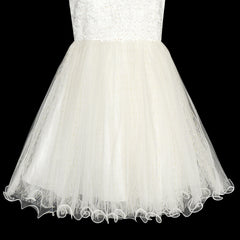 Flower Girl Dress Sequin Bridesmaid Wedding Party Size 5-14 Years