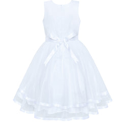 Flower Girl Dress White Wedding Party Bridesmaid Dress Size 4-12 Years