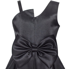 Girls Dress Satin Bow Tie One-shoulder Party Size 6-12 Years
