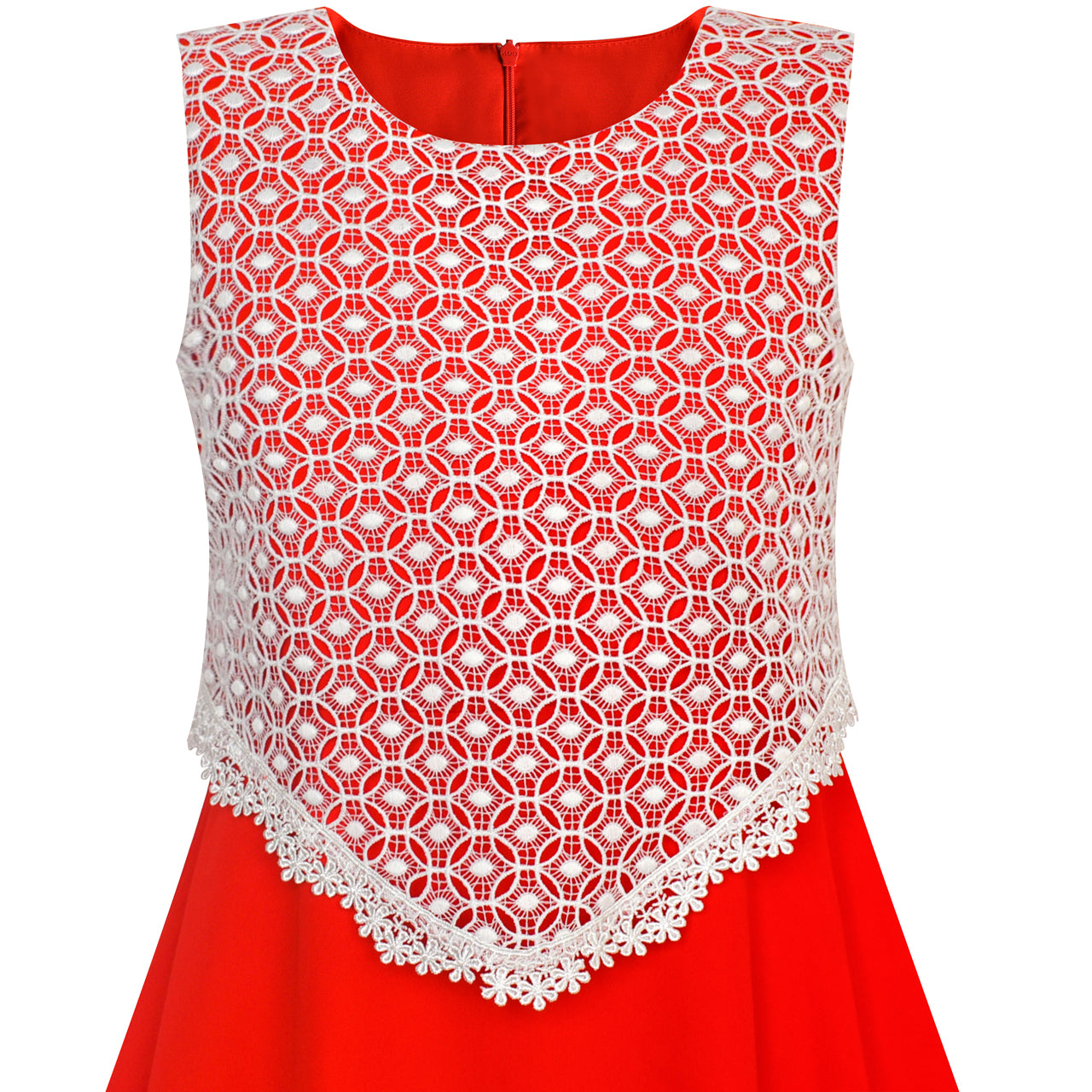 Girls Dress 2-in-1 Lace Chiffon Bridesmaid Wedding Party Size 6-12 Years