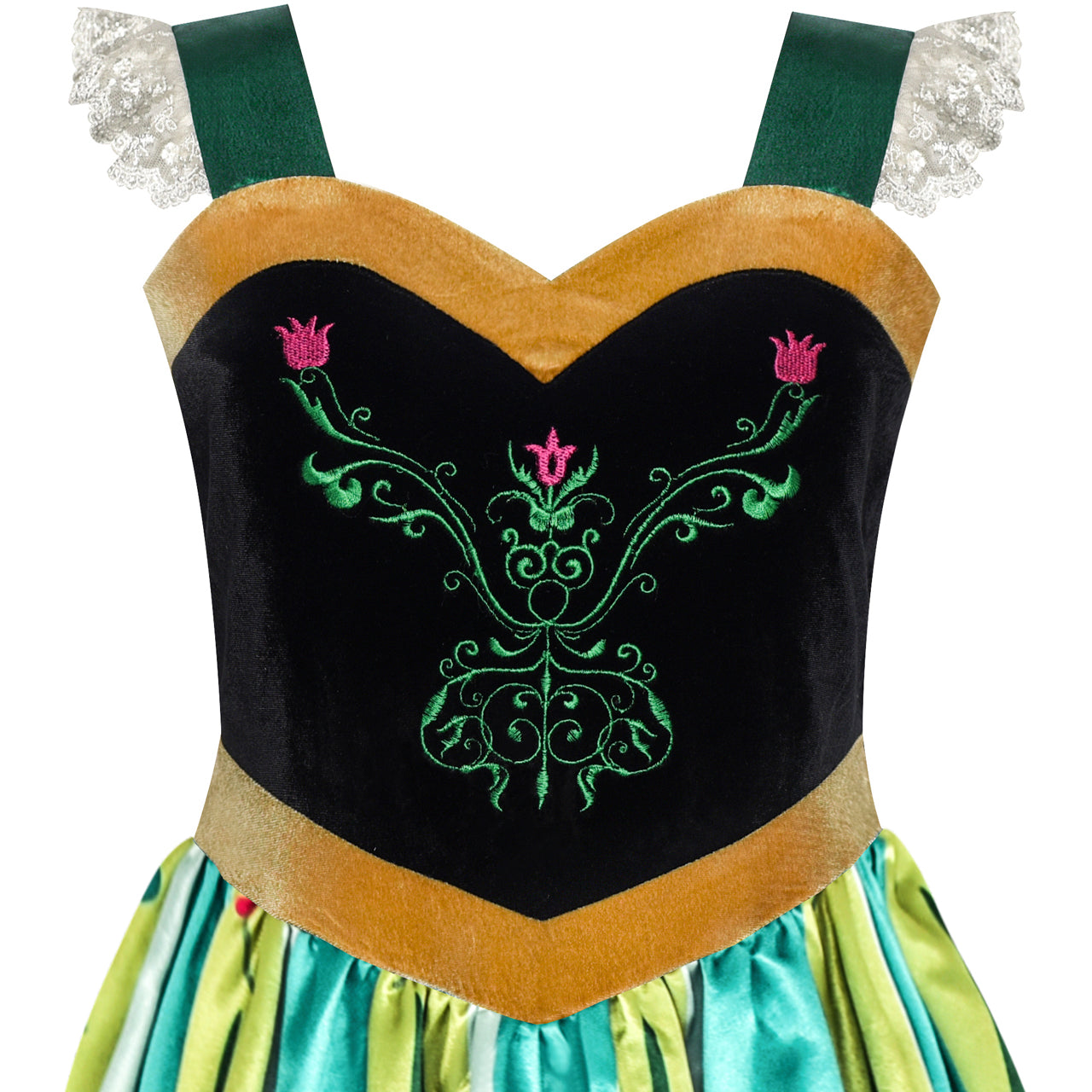 Princess Dress Anna Costume Dress Up Cosplay Sunny Fashion Princess Dress Anna Costume Dress Up Cosplay Sunny Fashion