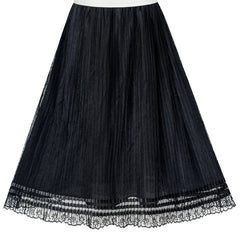 Girls Dress White And Black Chiffon Lace Cold Shoulder Size 6-12 Years