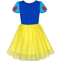 Princess Costume Dress Up Snow White Halloween Party Size 5-10 Years