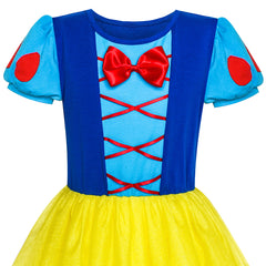 Princess Costume Dress Up Snow White Halloween Party Size 5-10 Years