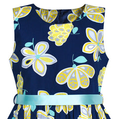 Girls Dress Tulip Flower Belt Sundress Summer Beach Dress Size 2-10 Years