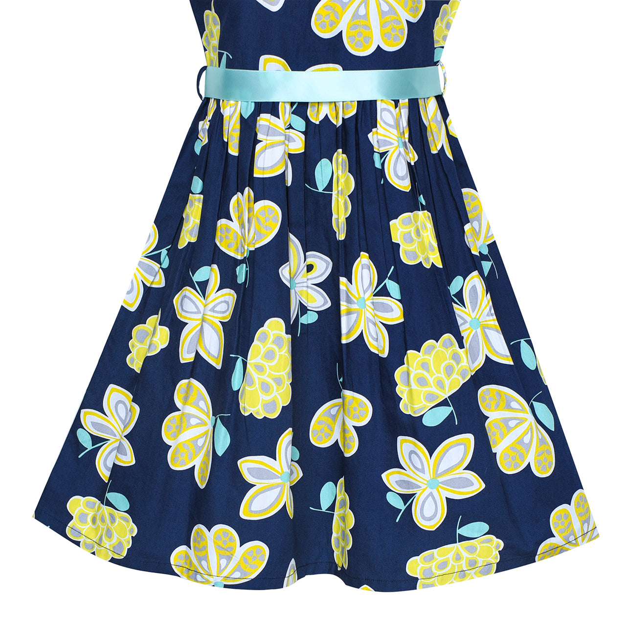 Girls Dress Tulip Flower Belt Sundress Summer Beach Dress Size 2-10 Years