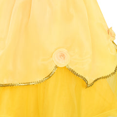 Girls Dress Yellow Princess Belle Costume Birthday Party Size 6-12 Years