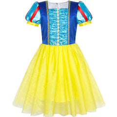 Princess Costume Dress Up Snow White Halloween Party Size 5-12 Years