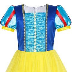 Princess Costume Dress Up Snow White Halloween Party Size 5-12 Years