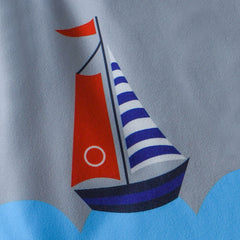 Girls Dress Gray Blue Embroidered Jellyfish Clownfish A-line Dress Size 4-10 Years