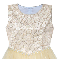 Flower Girl Dress Champagne Sequin Hi-low Wedding Bridesmaid Size 4-14 Years