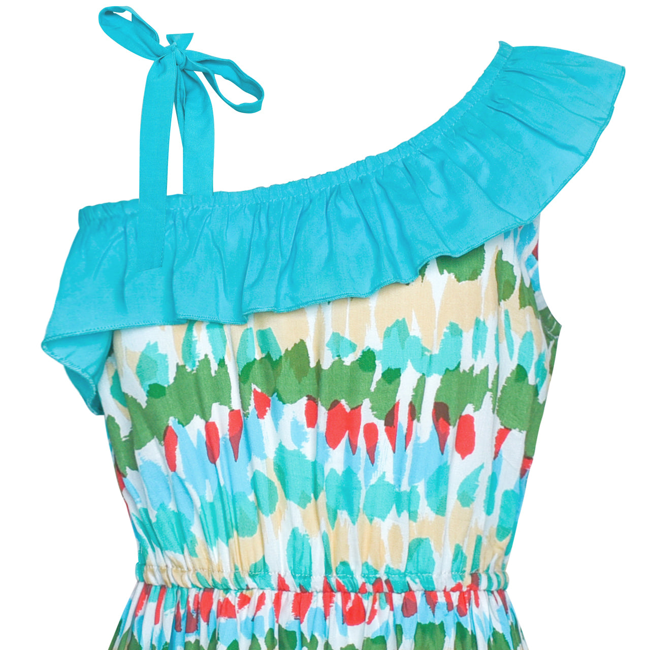 Girls Dress One Shoulder Floral Hi-low Party Dress Size 6-14 Years