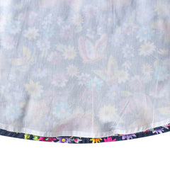 2 Pieces Girls Dress Purple Butterfly Sun Hat Bow Tie Flower Summer Size 4-12 Years