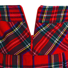 Girls Skirt Back School Uniform Red Tartan Skirt Size 4-5 Years