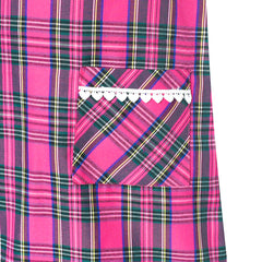 Girls Dress Pink Tartan Back School Uniform Pocket A-line Dress Size 4-10 Years