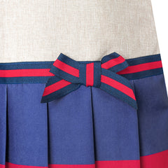Girls Dress Khaki Navy Pleated Skirt Back School Uniform Size 4-12 Years