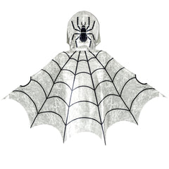 Halloween Cape Velvet Hooded Cloak Spider Costumes Cosplay Size 4-12 Years