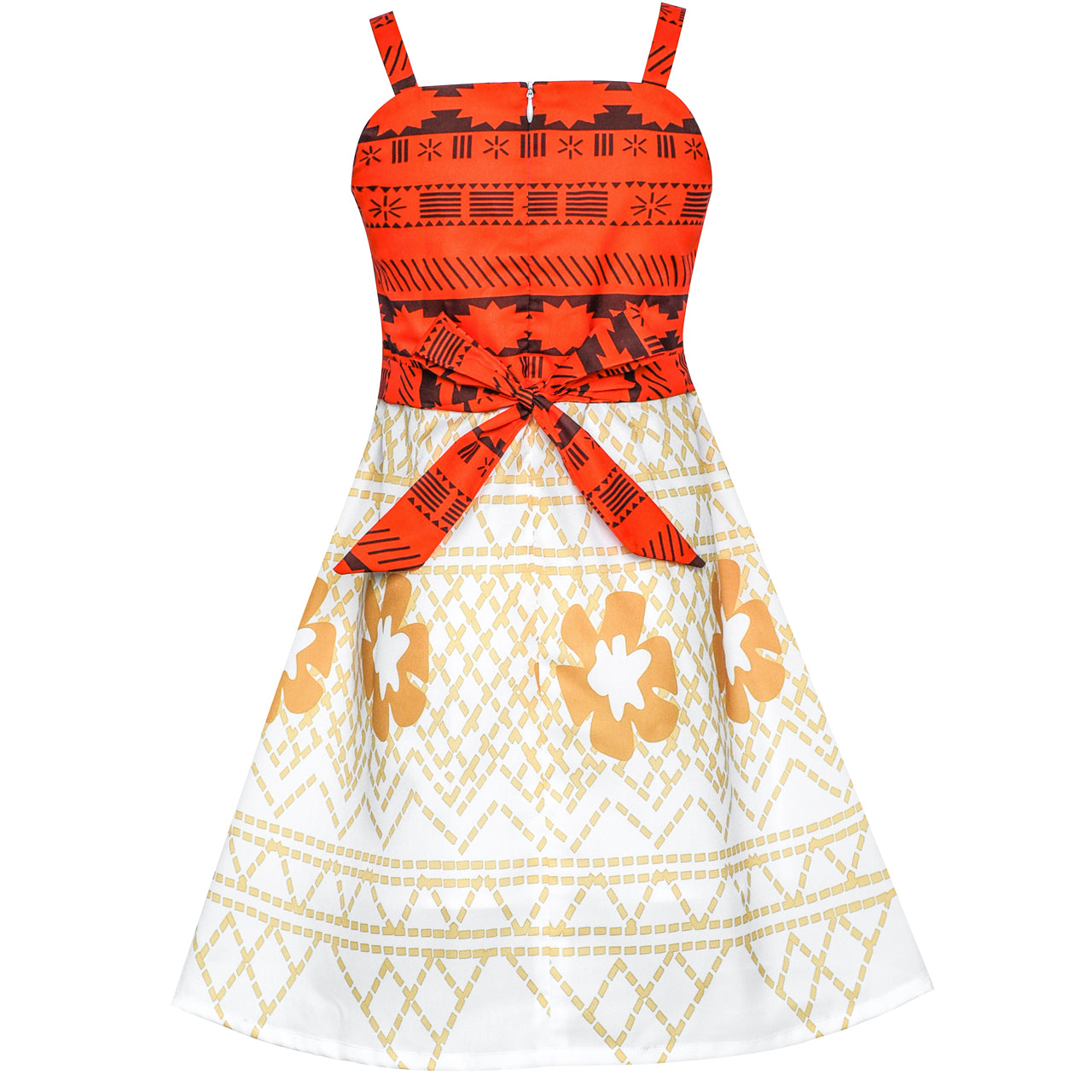 Girls Dress Moana Costume Cartoon Cosplay Halloween Princess Size 4-10 Years