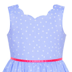 Girls Dress Purple Butterfly Scallop Neckline Size 4-12 Years