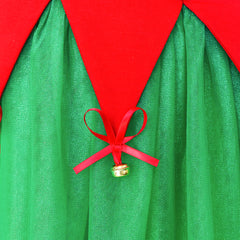 Girls Dress Christmas Reindeer Jingle Bell Long Sleeve Size 6-12 Years