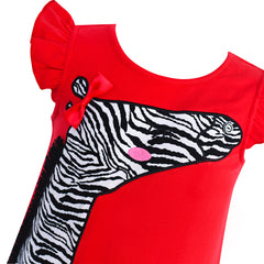 Girls Outfit Set Tee And Pants Zebra Clothing Set Size 2-6 Years