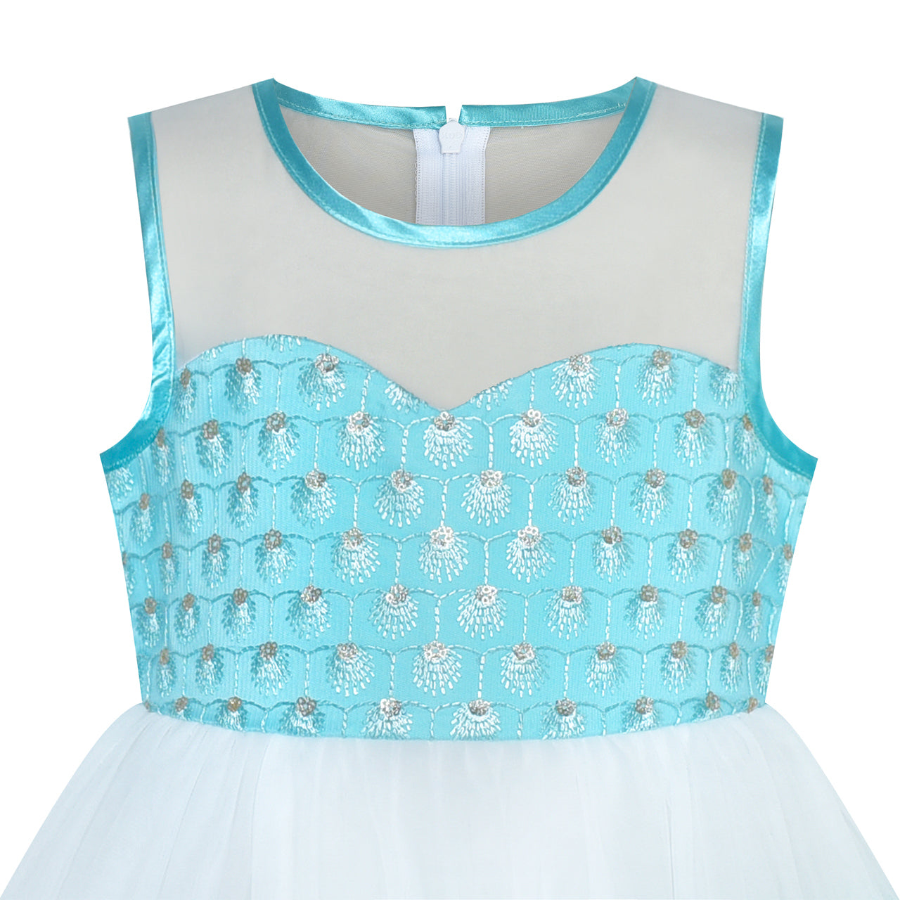 Flower Girls Dress Tiered Ruffle Skirt Pageant Size 3-10 Years