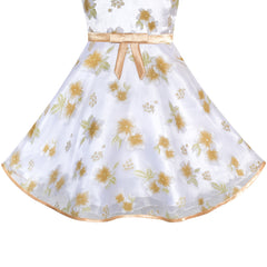 Flower Girls Dress Off Shoulder Champagne Flower Pageant Size 5-10 Years