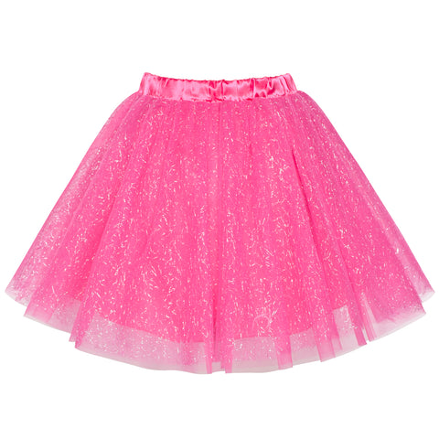 Girls Skirt Rose 3-layers Tutu Dancing Ballet Size 4-10 Years
