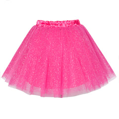 Girls Skirt Rose 3-layers Tutu Dancing Ballet Size 4-10 Years