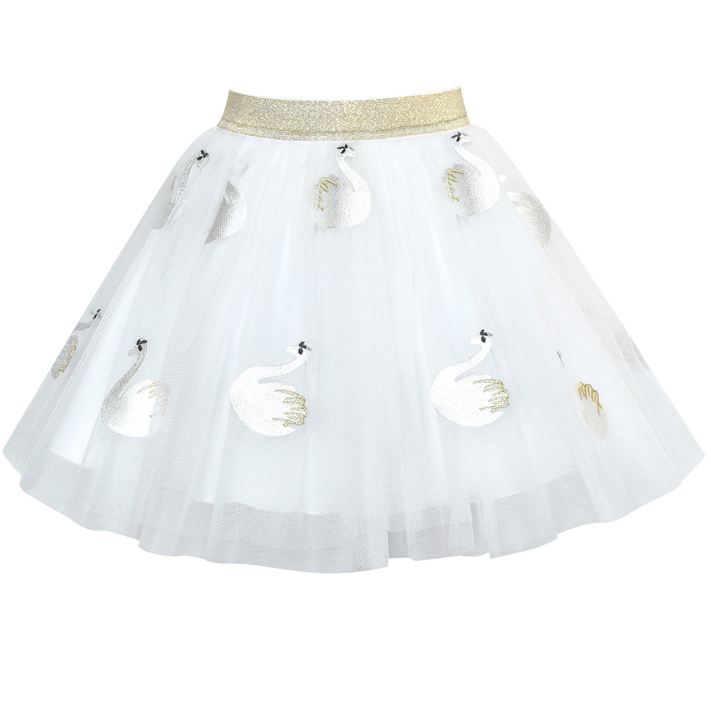 Girls Skirt Off White Swan Tutu Dancing Ballet Size 4-10 Years