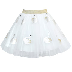 Girls Skirt Off White Swan Tutu Dancing Ballet Size 4-10 Years