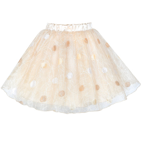 Girls Skirt Champagne Dot Tutu Dance Ballet Size 4-10 Years