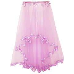 Girls Dress Orchid Cape Pearl Belt Wedding Party Size 3-14 Years