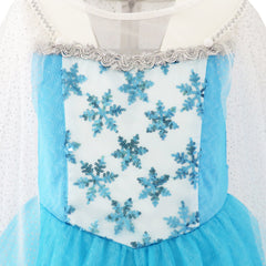 Girls Dress Elsa Princess Dress Up Accessories Crown Magic Wand Size 3-12 Years