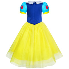 Girls Dress Snow White Princess Accessories Crown Magic Wand Size 3-14 Years