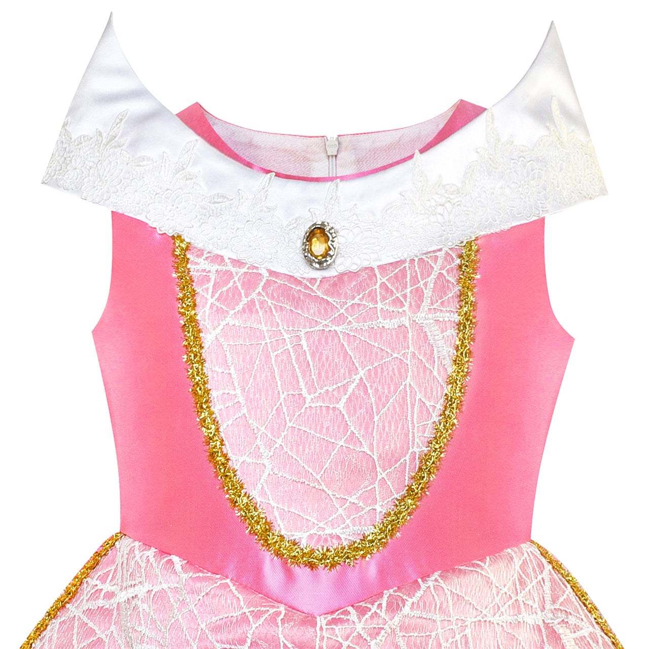 Princess Aurora Costume Briar Rose Accessories Crown Magic Wand Size 5-12 Years